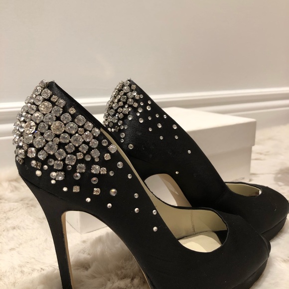 Karen Millen Jewel Encrusted diamond black shoes - Picture 7 of 7